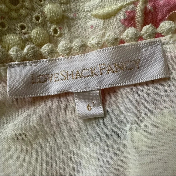 LOVESHACKFANCY Bea Dress in Mellow Yellow Size 6 - Picture 8 of 10